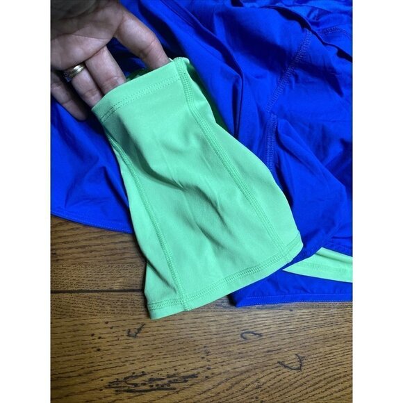 New fabletics austyn women's run shorts skort blue pocket size medium - Picture 8 of 8